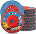 Flap Discs 60 Grit, 4 1/2 x 5/8-11 Inches, Grinding Disc Type 29, 10 Pack