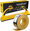 Dura-Gold Pro Series Adjustable Radius Flex Longboard Hand Sanding File Block with Both Hook & Loop Backing and PSA Adapter Pad & 80 Grit PSA Longboard Sandpaper 12 Yard Roll, 2-3/4" Wide