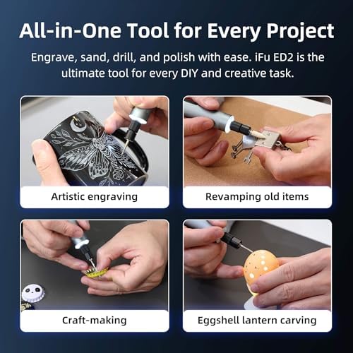 iFu Mini Cordless Rotary Tool Kit, 150mN.m Torque Engraving Pen