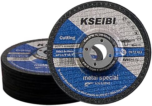 KSEIBI 1/8-Inch Metal Cutting and Grinding Disc Depressed Center Cut Off Grind Wheel (4 inch - 10-Pack)