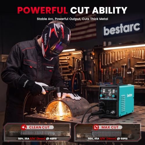 Bestarc 45A Plasma Cutter Machine, 110V Contact Touch Cutting