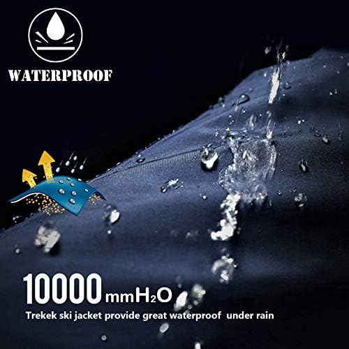 Men's Winter Ski Jacket Warm Fleece Waterproof Outdoor Mountain Hiking Windbreaker Hooded Snow Rain Coat