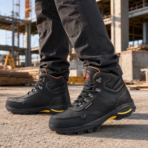 SUREWAY Men's 6 Inch Soft/Steel Toe Waterproof leather Work Boots