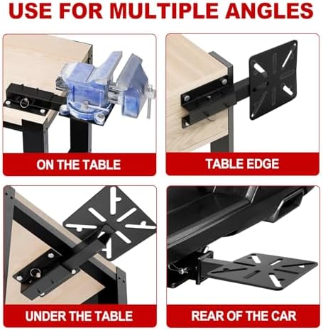 Mount Vise and Grinder, with Workbench Receiver Hitch, Table Mount