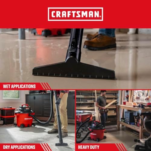 CRAFTSMAN CMXEVBE17595 16 Gallon 6.5 Peak HP Wet Dry Shop Vacuum