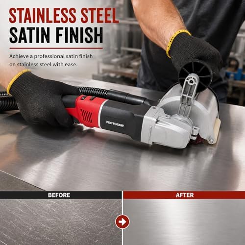 1380W Dustless Drum Burnishing Polisher, 6-Speed Variable Surface Conditioning Machine for Rust Removal, Paint Stripping, Stainless Steel Satin Finishing & Wood Restoration