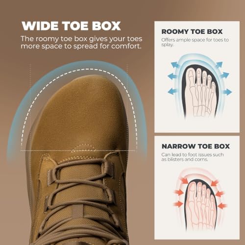 NORTIV 8 Men's Composite Toe Work Boots with Wide Toe Box