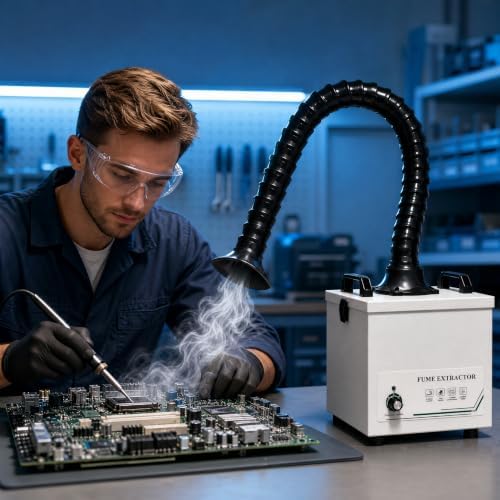 Fume Extractor with 3-Stage Filtration System 100W Smoke Absorber