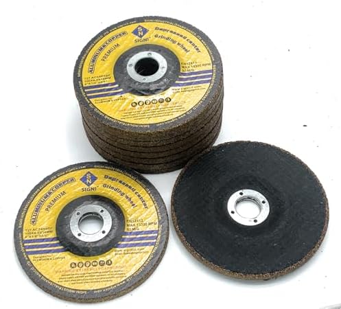 SIGNI 4 Inch Non Ferrous 10 Pack Grinding Wheel, Angle Grinder Abrasive Disc for Aluminum Copper Brass, Anti-Clog (Non-Loading)
