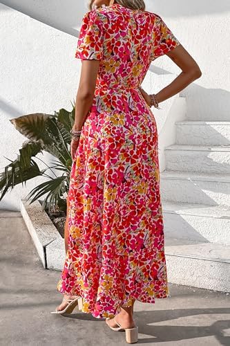 PRETTYGARDEN Women's Boho Floral Summer Maxi Dresses
