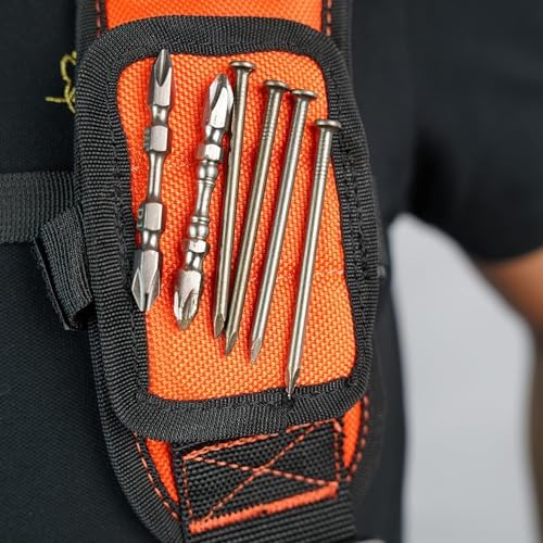 MELOTOUGH Magnetic Tool Belt Suspenders with Magnetic WristBand for Work Belt Padded Suspenders Constrcution