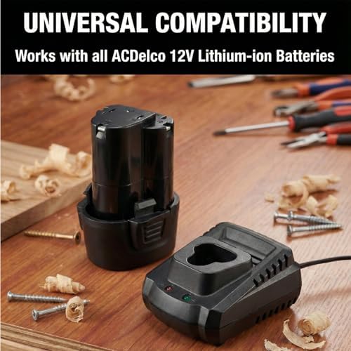 ACDelco G12 Series 12V Cordless Combo Kit, Brushless 1/4" Impact Driver (125 ft-lbs) & 3/8" Drill Driver (265 in-lbs), 4-Mode Control, (1) 2.0Ah Battery & Charger, 2-Tool Kit, ARI12185-K2