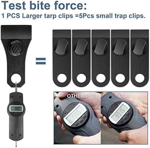 60Pcs Large Heavy Duty Lock Grip Tarp Clips with 200Pcs Zip Cable Ties