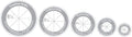Creative Grids Quilt Ruler Circles (5 Discs with Grips) Quilt Ruler - CGRCRCL