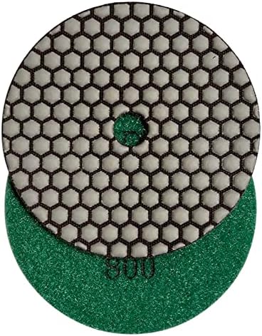 5" Dry Stone & Concrete Polishing Pad, 1.5mm Segment Height, 800 Grit