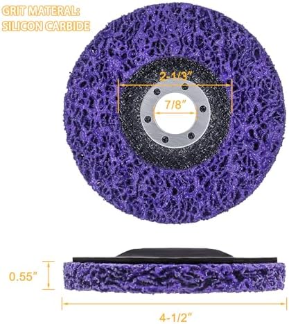 12 Pack 4-1/2" x 7/8" Strip Discs Stripping Wheel Fit Angle Grinder Clean and Remove Paint Coating Rust Welds Oxidation