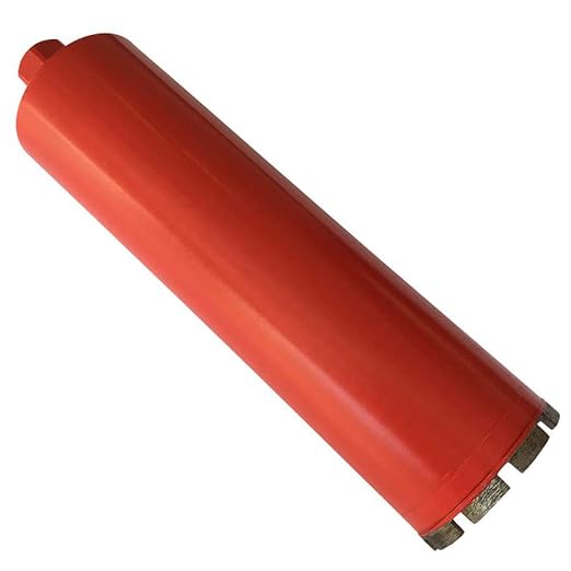 Wet Drill Core Bits for Hard Concrete, Brick, and Block - 4.25" Diameter 1-1/4"-7 Threaded #30/40 Diamond Grits
