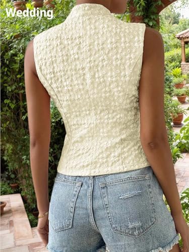 Mina Self Women's Sleeveless Sweater Vest,Knit Stretchy Dressy Casual Top