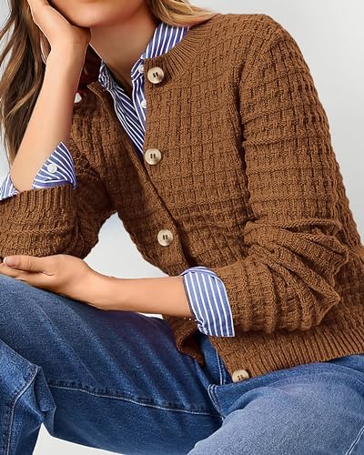 PRETTYGARDEN Women's Fall Lightweight Cardigan Sweaters