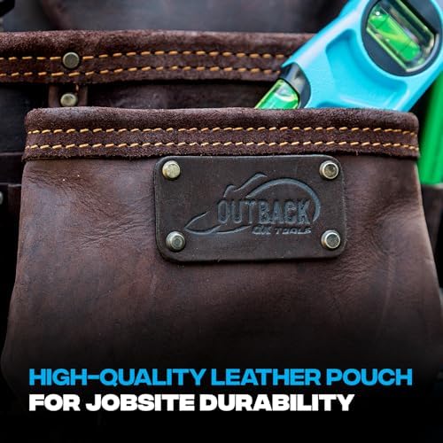 Ox Pro Full Grain Leather Tool Pouches - Made with Double Stitching and Rivet Reinforced Pockets