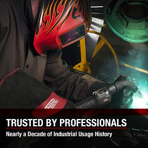 Lincoln Electric Premium Leather MIG Stick Welding Gloves | Heat Resistance & Dexterity| XL | K2980-XL, Black, Red