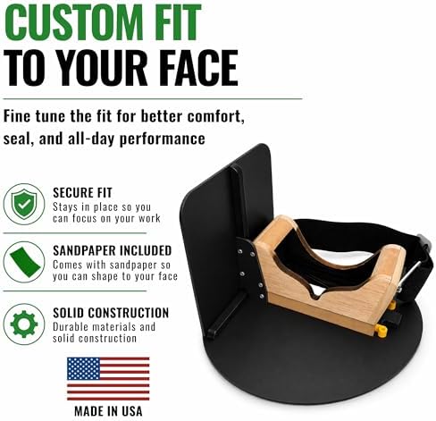 Black Pancake Welding Hood Right Handed, 2" x 4-1/4" Lens Welding Shield, ANSI Z87.1, Lightweight Low Profile Welding Hood