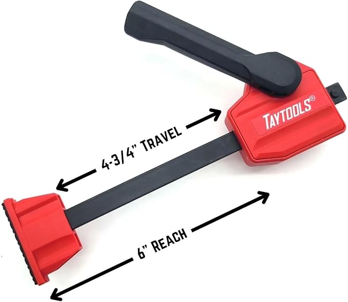 Taytools 12-Piece MFT Table Clamp Kit - 10' Vertical & Horizontal Clamps, Bench Dogs & Locking Knobs - Fits Tables with 20mm Dog Holes