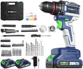 20V Brushless Cordless Drill Set, 531 In-lb Torque, 2x1.5Ah Batteries & Tool Box Included, Compact Power Drill Kit for Home Repair & DIY Projects