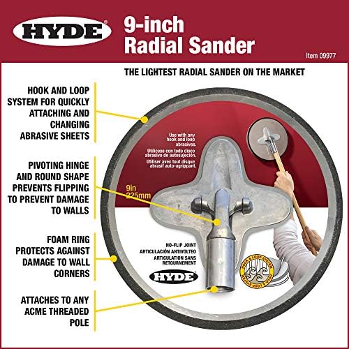Hyde 09977 Radial Sander & Wooster R017-9 Roller Frame, 9-Inch, Silver