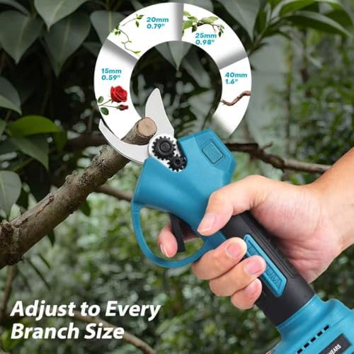 4-in-1 Cordless Pole Saw and Pruning Shears, 8ft Pole, 2 Batteries