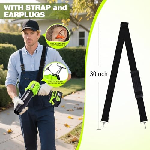 Leaf Blower Cordless Handheld Blower with 2x4.0Ah Batteries and Charger