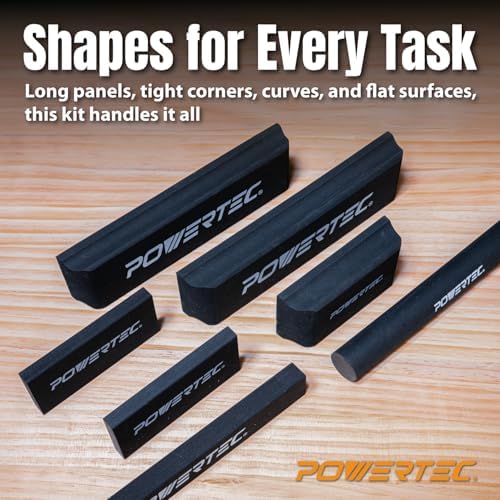POWERTEC 7-Piece PSA Sanding Block Kit, PE Foam (72560)