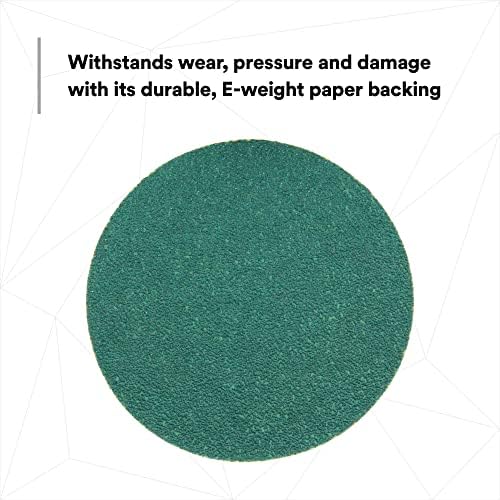 3M Green Corps Stikit Sanding Discs, 01548, No Hole, 6 in, 36+ Grade