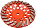 7" Diamond Grinding Wheel for Concrete, 24 Segments, 5/8"-11 Short Arbor