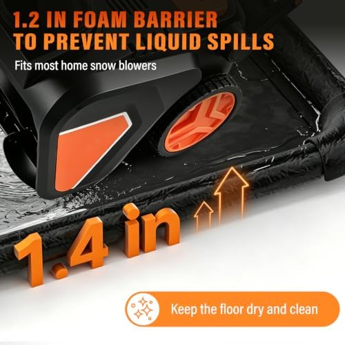 Snow Blower Mat,60 x 72 in Thicked PVC Snowblower Mats