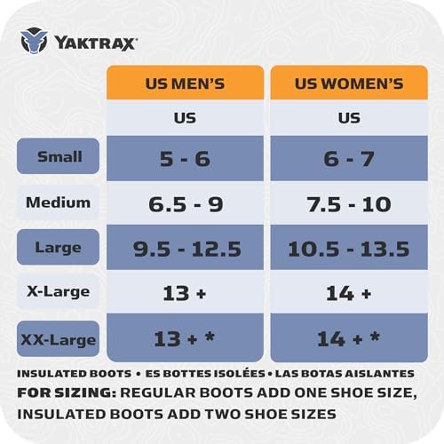 Yaktrax Diamond Grip - Full-Foot Traction on Ice, Snow, & Multi-Terrain Surfaces - Swiveling Diamond Bead Grip Points - Cold-Resistant Easy On/Off Elastic Upper Band