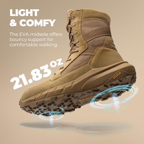 NORTIV 8 Men's Composite Toe Work Boots Side Zipper