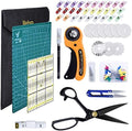 104Pcs Rotary Cutters, Rotary Cutter Set with Cutting Mat, Patchwork Ruler, Carving Knife, Rotary Cutter Kit for Sewing and Quilting