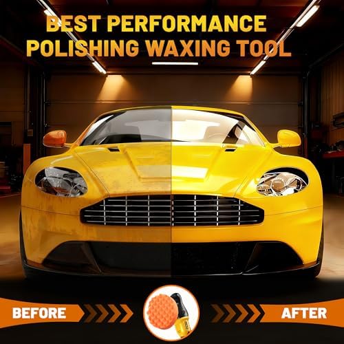 20V Cordless Buffer Polisher with 2 x 4000mAh Battery&Quick Charger - 10000RPM High Power | 6-Speed Adjust Dual Action | 6-Inch Powerful Car Buffer Polisher Buffing Kit for Car Detailing and Polishing