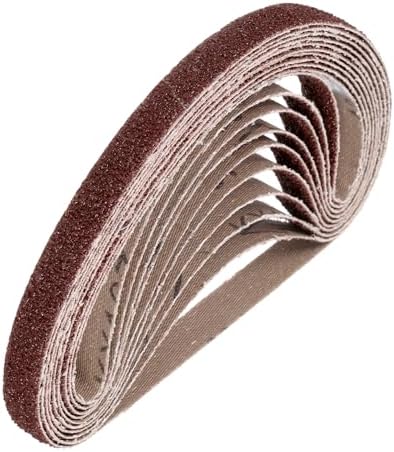 HARFINGTON 1/2 x 18 Inch Sanding Belts, 20 Pcs 36 Grits Aluminum Oxide