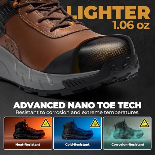 NORTIV 8 Composite Toe Work Boots for Men Waterproof