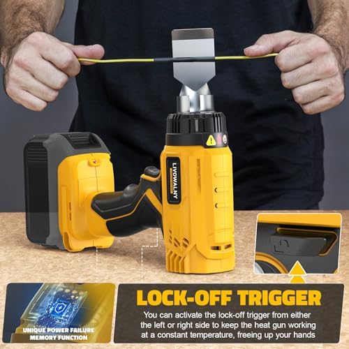 Cordless Heat Gun Compatible with Dewalt 20v Battery (Tool Only)