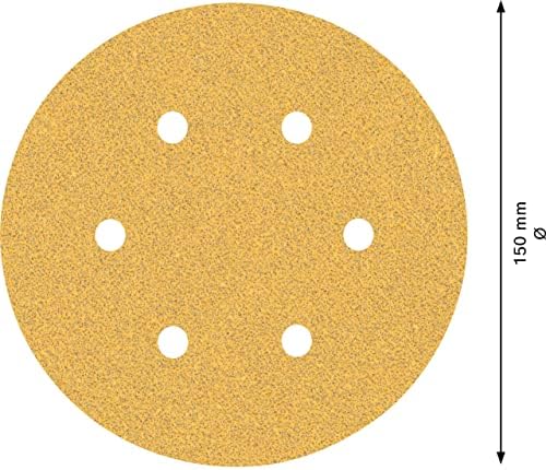 Bosch Professional 5x Expert C470 Sandpaper (for Hardwood, Paint on wood, Ø 150 mm, Grit 60, Accessories Random Orbital Sander)