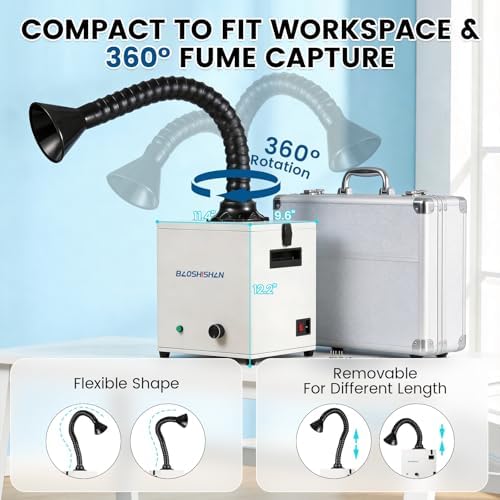 BAOSHISHAN 100W Solder Fume Extractor 240m³/h Strong Suction