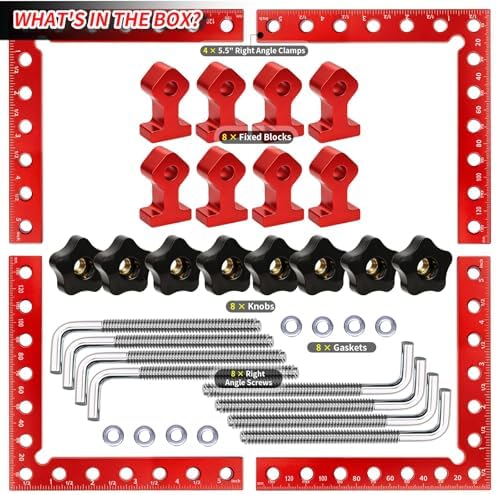 4PCS 5.5" 90° CNC Aluminum Corner Clamps for Woodworking