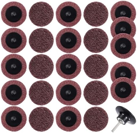 S SATC 25PCS Sanding Discs 2 Inch Quick Change Disc Surface Conditioning Discs for Die Grinder Surface Strip Grind Polish Burr Finish Rust Paint Removal (Medium)