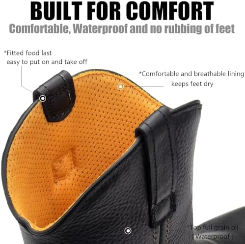 SUREWAY 10in Mens Soft/Steel Toe Waterproof Wellington Work Boot