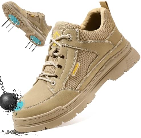 Steel Toe Shoes for Men Puncture Resistant Mens Safety Work Shoes