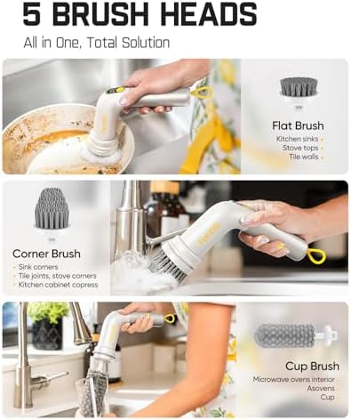 Fanttik G9 Handy Cordless Electric Spin Scrubber, for Kitchen