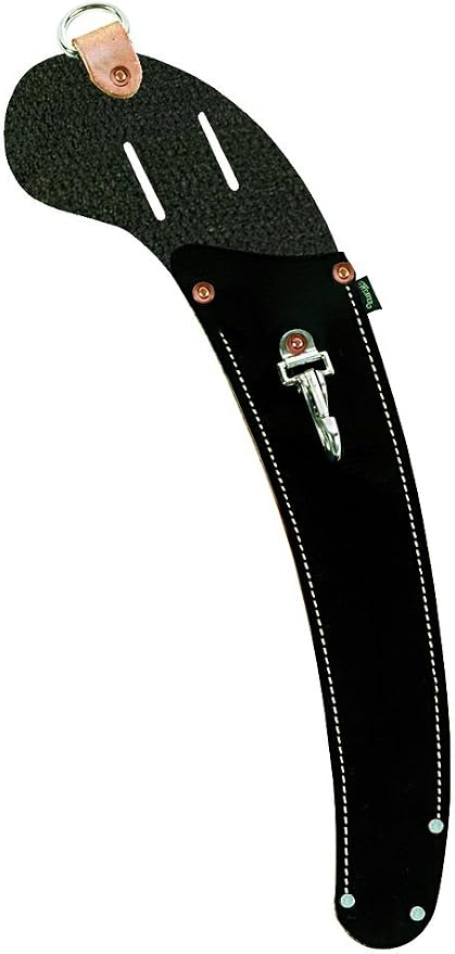 Weaver Leather Arborist Curved Back Curved Saw Scabbard with Snaps and Belt Slots, Black